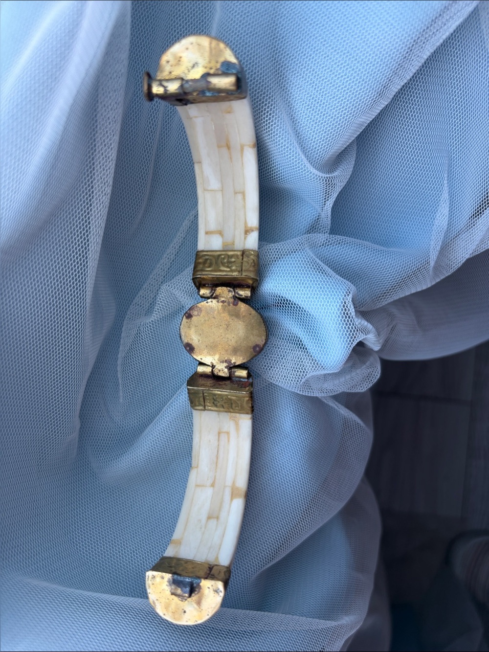 Vintage Ethnic Bone Bracelet India 19th Century - Picture 5 of 12